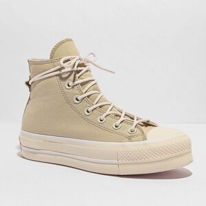 Converse Chuck Taylor All Star Lift Oat Milk High Top Platform Shoes